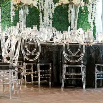 Хрустальный стул из 4 предметов, макет места проведения свадьбы, украшение вечеринки Alec, большой банкетный стул