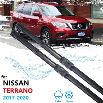Автомобильные щетки стеклоочистителя для Nissan Terrano 2017 2018 2019 2020 Для очистки переднего стекла, Щетки для лобового стекла, Аксессуары для омывателя