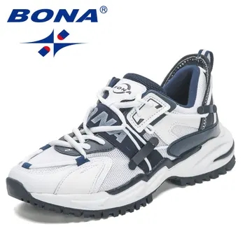 BONA 2023, Новый дизайнерский бренд, Модные Роскошные кроссовки, Мужская Повседневная обувь для городского отдыха, Мужская Дышащая прогулочная обувь Mansculino
