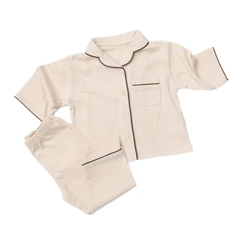 Пижама для детей, модный тренд 2023 года, Детская хлопковая одежда для отдыха, Тонкая Мягкая текстура, с пышными и короткими рукавами