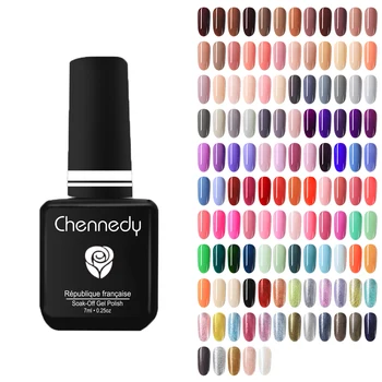 chennedy 7 мл 125 цветов Гель-лак для ногтей с УФ-эффектом отмачивания Верхнее Базовое покрытие Гибридный лак для ногтей