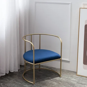Золотые стулья для гостиной Роскошные Современные кресла для отдыха в скандинавском стиле Дизайнерское Металлическое кресло с напольной спинкой Cadeira Предметы домашнего обихода