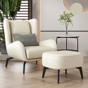 Кожаные Роскошные стулья для гостиной Напольный Мобильный дизайн Удобная Офисная гостиная Игровые стулья Скандинавские Шезлонги Мебель для гостиной