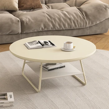Эстетичные белые простые журнальные столики из прозрачного дерева, стоящий по центру приставной столик, экономящий пространство Напольная офисная мебель для салона красоты