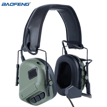 Гарнитура для тактического шлема Baofeng с шумоподавлением, звукосниматель с PTT для военной рации, охота на AR-152