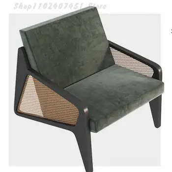 Ротанговое кресло-диван в японском стиле, дизайнерское кресло для спальни с веревкой, балкон, скандинавское кресло для отдыха