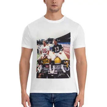 Классическая футболка Дэна Марино и Джо Монтаны, мужские высокие футболки, одежда из аниме, забавные футболки