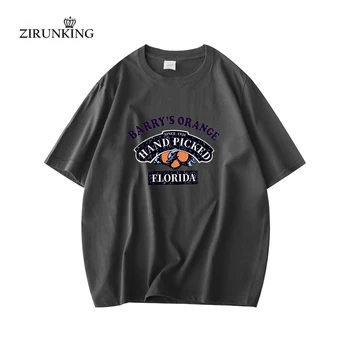 ZIRUNKING-Новые летние резиновые футболки с буквенным логотипом, серые футболки, топы в стиле отдыха на открытом воздухе, высококачественные хлопковые базовые женские футболки
