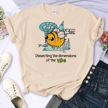 Женская футболка Existential bee vibe, забавная футболка с комиксами, женская дизайнерская одежда
