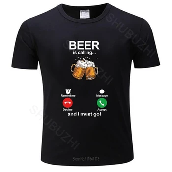 Мужская футболка Beer Is Calling, летняя футболка унисекс, брендовая мужская хлопковая футболка, подарок любителю пива, мужские футболки, прямая доставка