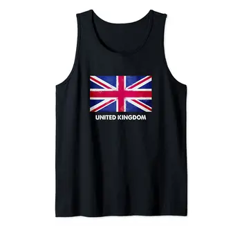 Больше дизайна Летняя Майка с флагом Великобритании, Модная рубашка из 100% хлопка, Мужская Пляжная рубашка без рукавов