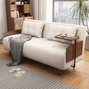Диван-кровать складной двойного назначения, современный тканевый диван с минималистской технологией, для маленькой гостиной, многофункциональный выдвижной телескопический