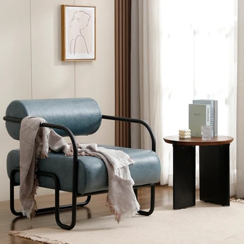 Индивидуальная модель скандинавского роскошного односпального дивана и кресла для повседневной жизни в отеле Home stay Простая тканевая мебель