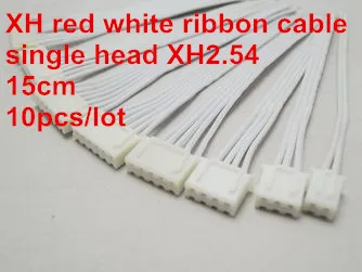 10 шт./лот 15 см XH красно-белый ленточный кабель с одной головкой XH2.54 2P 3P 4P 5P 6P 7P 8P 9P 10P 11P 12P разъем с одним термическим лужением