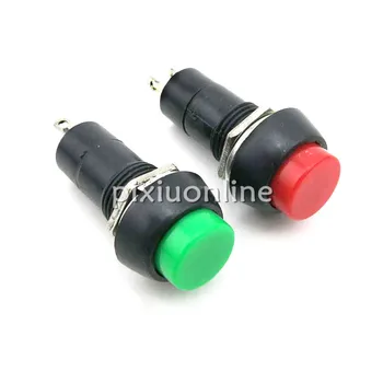 Маленький выключатель J065b, самоблокирующийся кнопочный переключатель зеленого / красного цветов, электрический выключатель для изготовления моделей своими руками, Продается в убыток