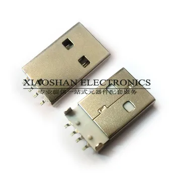50 шт. /ЛОТ USB штекер SMT патч A тип 4P USB интерфейс передачи данных интерфейс USB-накопителя черный /белый