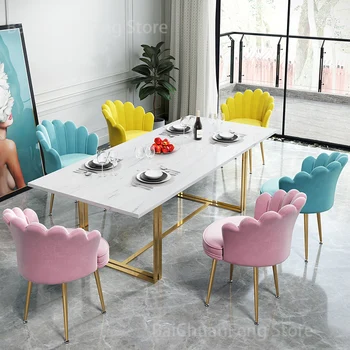 Креативные стулья для гостиной с лепестками, кресло с современной простой спинкой, стул для столовой, стул для макияжа, компьютерный стул, мебель для дома silla