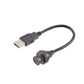 Защелкивающийся Быстроконтактный Водонепроницаемый Разъем Micro USB, Штекерная Розетка, Панель 1 м, Удлинительный Кабель 2 м, USB2.0 Адаптер для передачи данных M20