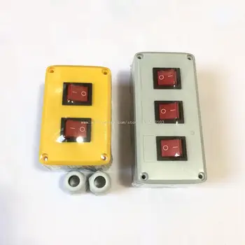 Коробка кнопок перекидного переключателя RK1-01 кнопка переключения питания перекидного переключателя 16A250V с самоблокирующимся индикатором электрическая коробка