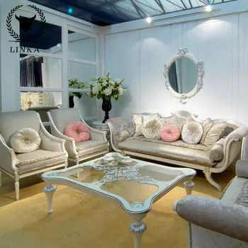 Дворцовый диван во французском стиле, гостиная с комбинированной роскошной резьбой из золотой фольги, вилла в европейском стиле, роскошный тканевый диван из массива дерева