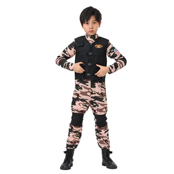 В наличии Роскошный детский солдат-супергерой Aespa Seal Team, костюм в военной форме для мальчиков, маскарадный костюм для детей В подарок
