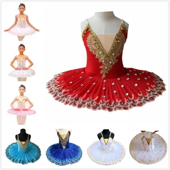 Профессиональная балетная юбка-пачка для девочек, костюмы 