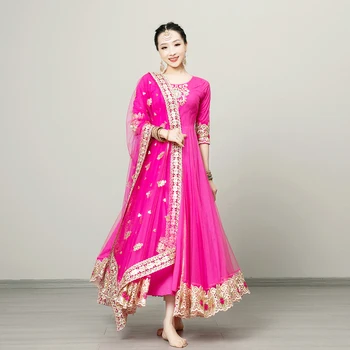 2023 Новый Индийский костюм Для женщин, Болливудское платье, женский Классический танец, принцесса, Сценическая одежда для выступлений, Одежда для живота, DQL8223
