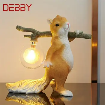 Настольная лампа DEBBY Nordic Creative Squirrel LED Декоративная Для Дома, Детей, Маленькая Настольная Лампа