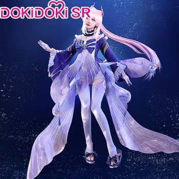 В НАЛИЧИИ Косплей-игра Kokomi Sangonomiya Genshin Impact DokiDoki-SR, косплей-костюм Kokomi для женщин на Хэллоуин