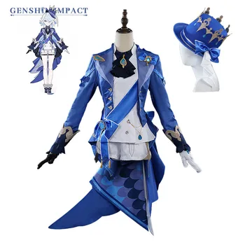 Игровой костюм Genshin Impact Focalors для косплея, женская униформа Genshin Focalors, комплект шляп, наряды для вечеринки на Хэллоуин, игровой костюм