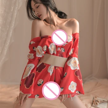 Эротические костюмы Сексуальное женское белье Японский косплей Кимоно Женская пижама Пояс Традиционные костюмы Униформа в стиле Pure Desire
