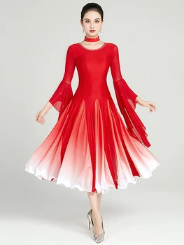 2023 Новое платье для соревнований по бальным танцам, платья для бального вальса, стандартное танцевальное платье Q191