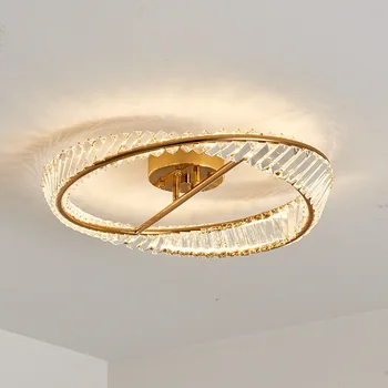 Хрустальный потолочный светильник для скрытого монтажа в спальне, кухонный остров, Хрустальный подвесной светильник, потолочный светильник для столовой