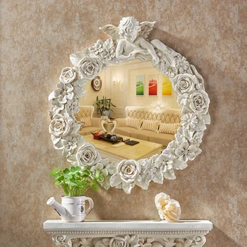 Маленькое Настенное зеркало в скандинавском стиле Овальное Дизайнерское Зеркало для макияжа Кофейное Неправильной Формы Портативное Espelho Grande Para Quarto Эстетический Декор комнаты