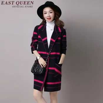 Женский жакет-кардиган, новое поступление 2018 года, женская верхняя одежда в клетку с длинным рукавом, повседневные куртки, женские элегантные пальто AA2729 YQ