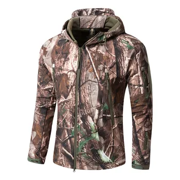 Зимняя камуфляжная куртка TAD Tactical Softshell, мужская камуфляжная ветровка из кожи акулы, водонепроницаемая охотничья одежда, военные куртки