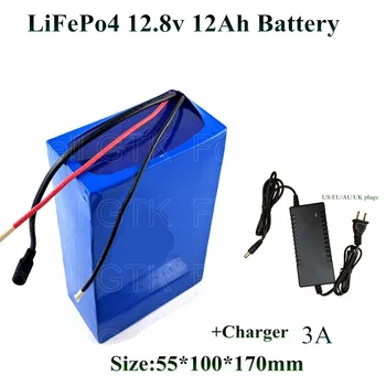 GTK Lifepo4 12 В 12Ah батарея 4s 12,8 В BMS 15A 10ah комплект для 100 Вт 150 Вт камера светодиодная вспышка солнечный электроинструмент + 14,6 В 3A Зарядное устройство