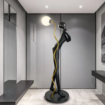 GY Креативная художественная скульптура в форме человека, торшер, Дизайнерский выставочный зал, клуб, украшение в виде большой фигурки из стеклопластика