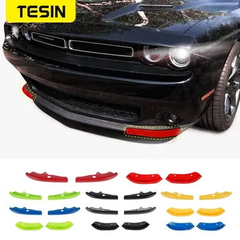TESIN Протектор сплиттера переднего бампера, спойлер для губ, Защитная крышка диффузора для Dodge Challenger R/ T Scat Pack 2015-2020 Аксессуары
