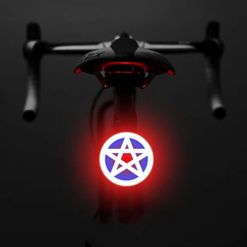 Задний фонарь велосипеда Зарядка Fun Constellation Стоп-сигнал горного велосипеда для езды на шоссейном велосипеде Креативное оборудование Источник питания