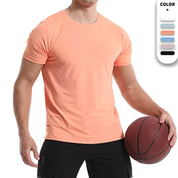 Высококачественная спортивная футболка оверсайз для мужа, короткий рукав, Однотонные быстросохнущие рубашки, Тренд для отдыха, Белый, черный