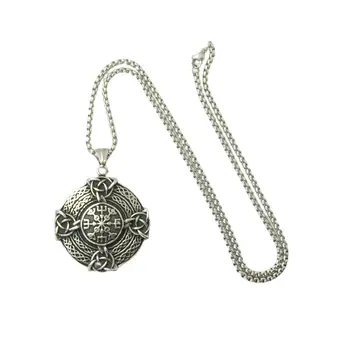 10шт Ожерелье-амулет с компасом Викингов, ювелирные изделия из стали Скандинавская мифология