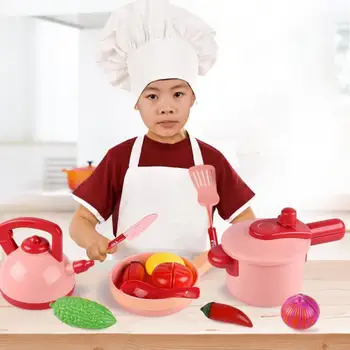 16шт игрушек для игрового домика Свободно сочетаются с ярким внешним видом Интерактивная ролевая игра Кухня Приготовление пищи Игрушки для игрового домика Детский подарок