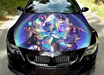Виниловая наклейка на капот автомобиля с аниме-девушкой Fate Grand Order, полноцветная графическая наклейка на автомобиль, индивидуальный размер и изображение Подходят для любого автомобиля