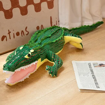 Реалистичные игрушки-крокодилы, Мягкие плюшевые игрушки с дикими животными, подушка-крокодил для детей, зеленые детские игрушки для мальчиков /детей