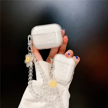 Роскошный браслет-брелок с кристаллами Sun Flower, чехол для наушников для Apple Airpods 1 2 Pro, беспроводные наушники, гарнитура, мягкая обложка, подарок
