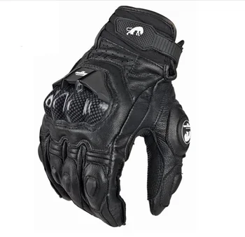 Мотоциклетные перчатки черные гоночные Мотоциклетные перчатки из натуральной кожи, белые перчатки команды шоссейных гонок, мужские летние зимние велосипедные перчатки
