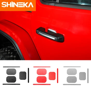 Автомобильные наклейки SHINEKA для Jeep Wrangler JL 2018 + Аксессуары 2 Двери 4 Дверная ручка Крышка Задняя Задняя Дверная ручка Украшение