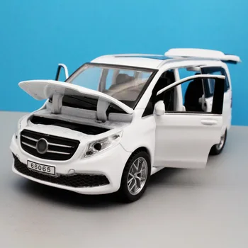 Модель игрушечного автомобиля Business V260 MPV из сплава 1:32, литье под давлением, металлическая автомобильная коллекция звуковых и световых игрушек, транспортное средство
