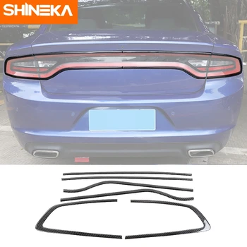 SHINEKA 6 шт. Мягкие наклейки из углеродного волокна, декоративные накладки на задние фонари автомобиля, накладки для автомобильных аксессуаров Dodge Charger 2015-2020 гг.